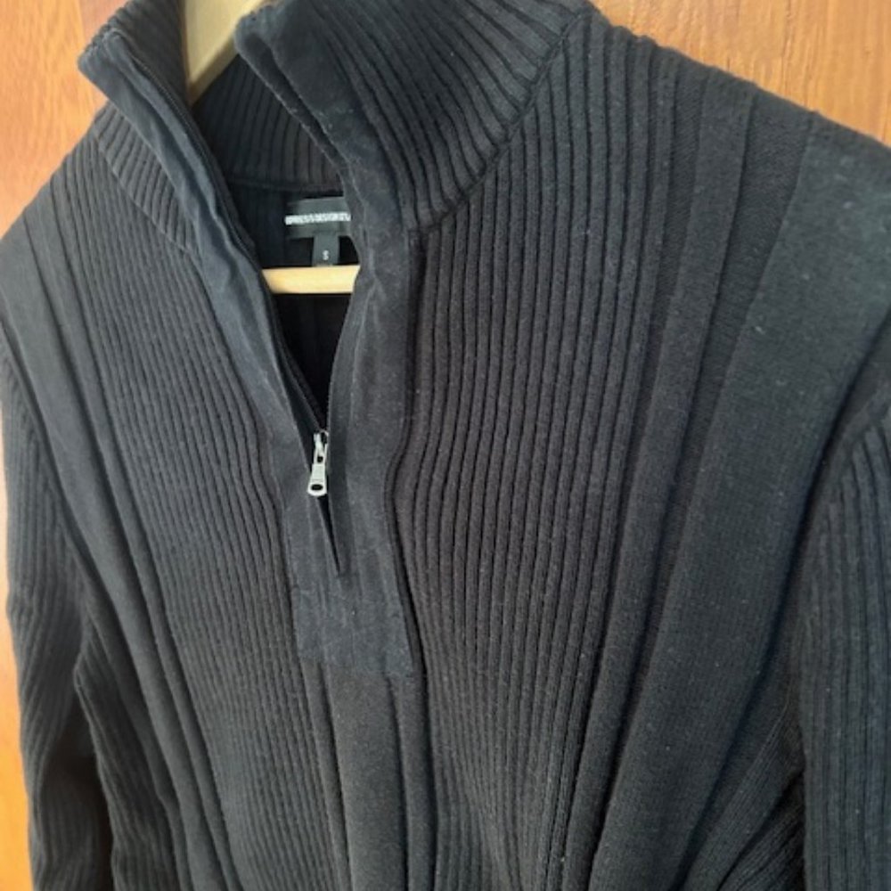 Express Quarter-Zip Ribbed Sweater - Picture 9 of 11